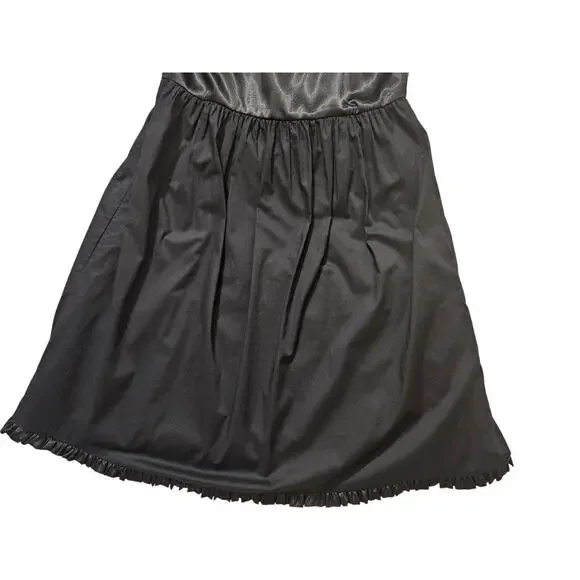 New Anthropologie burlapp swirled rosette black cocktail midi dress size 6 - Picture 4 of 12